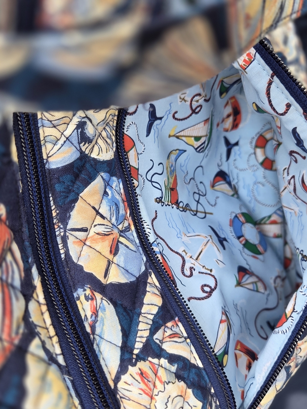Vera Bradley Navy Shell Quilted Crossbody - Picture 5 of 10